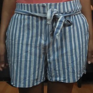 Lane Bryant size 16 blue & white striped shorts